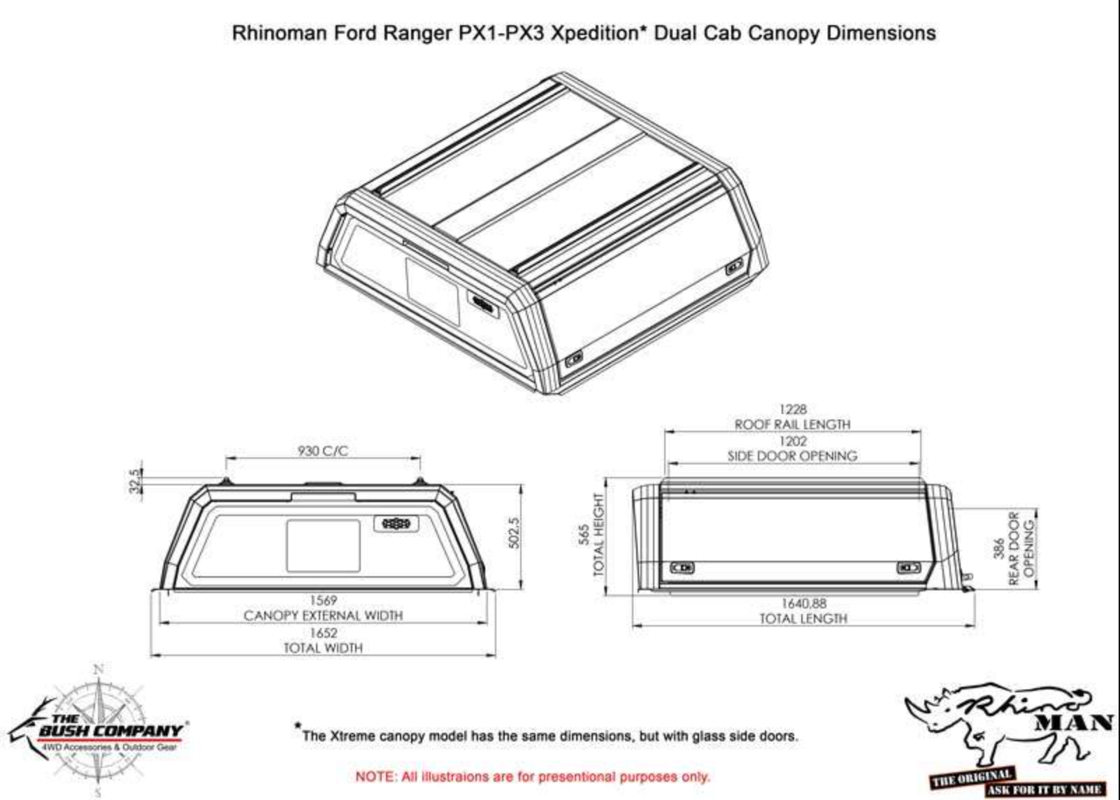 RhinoMan Canopy to suit Ford Ranger