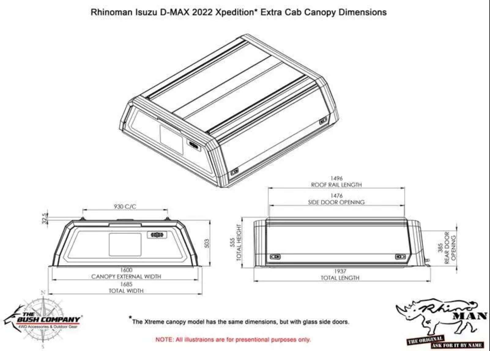RhinoMan Canopy to suit Isuzu